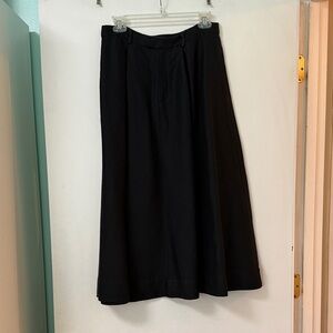 Anthropologie Classic Black Midi Skirt